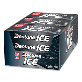 Sugarless Gum, Arctic Chill, 16 Pieces/Pack, 9 Packs/Box
