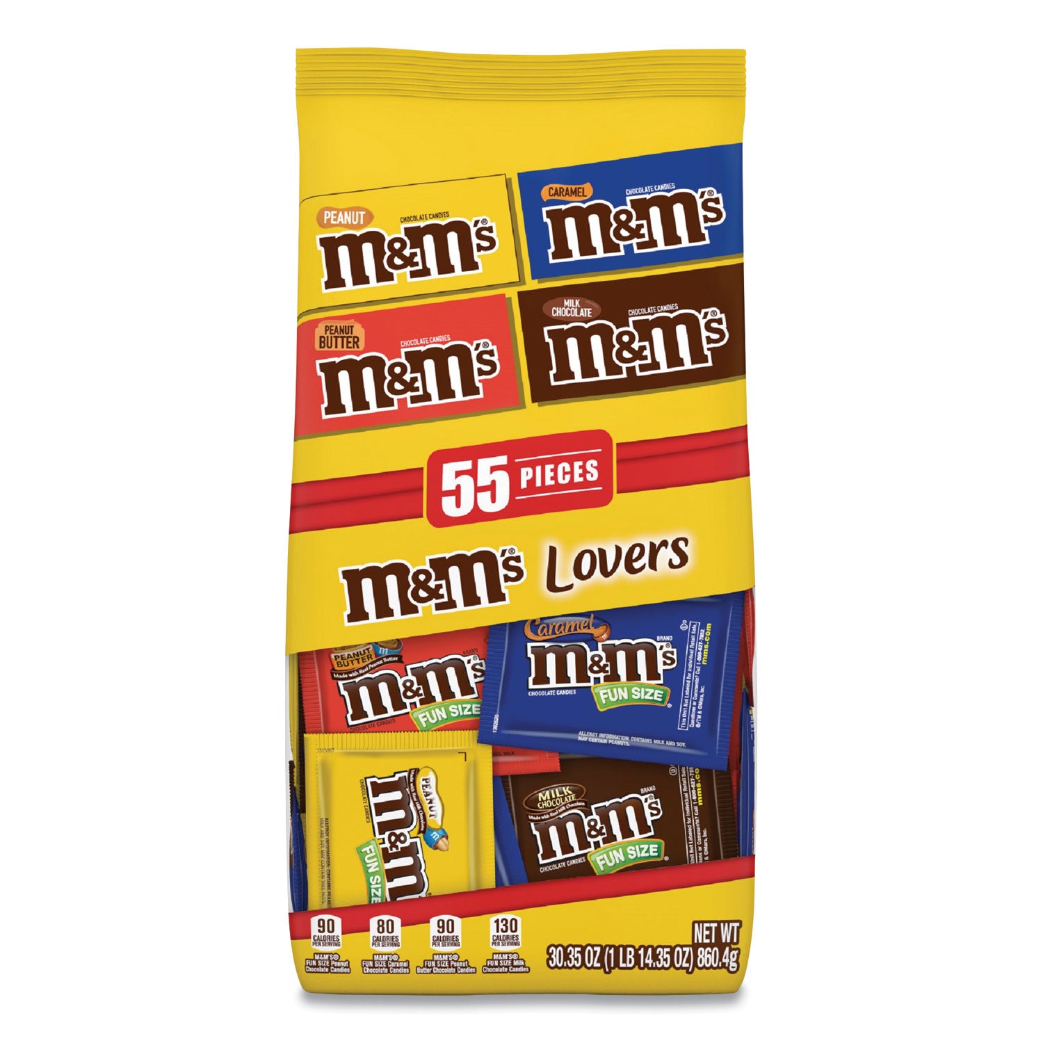 fun-size-variety-mix-caramel-milk-chocolate-peanut-peanut-butter-flavors-3035-oz-bag-55-packs-bag_mnm56025 - 1