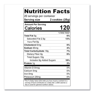 Cookies, Caramel, 0.9 oz, 20/Box