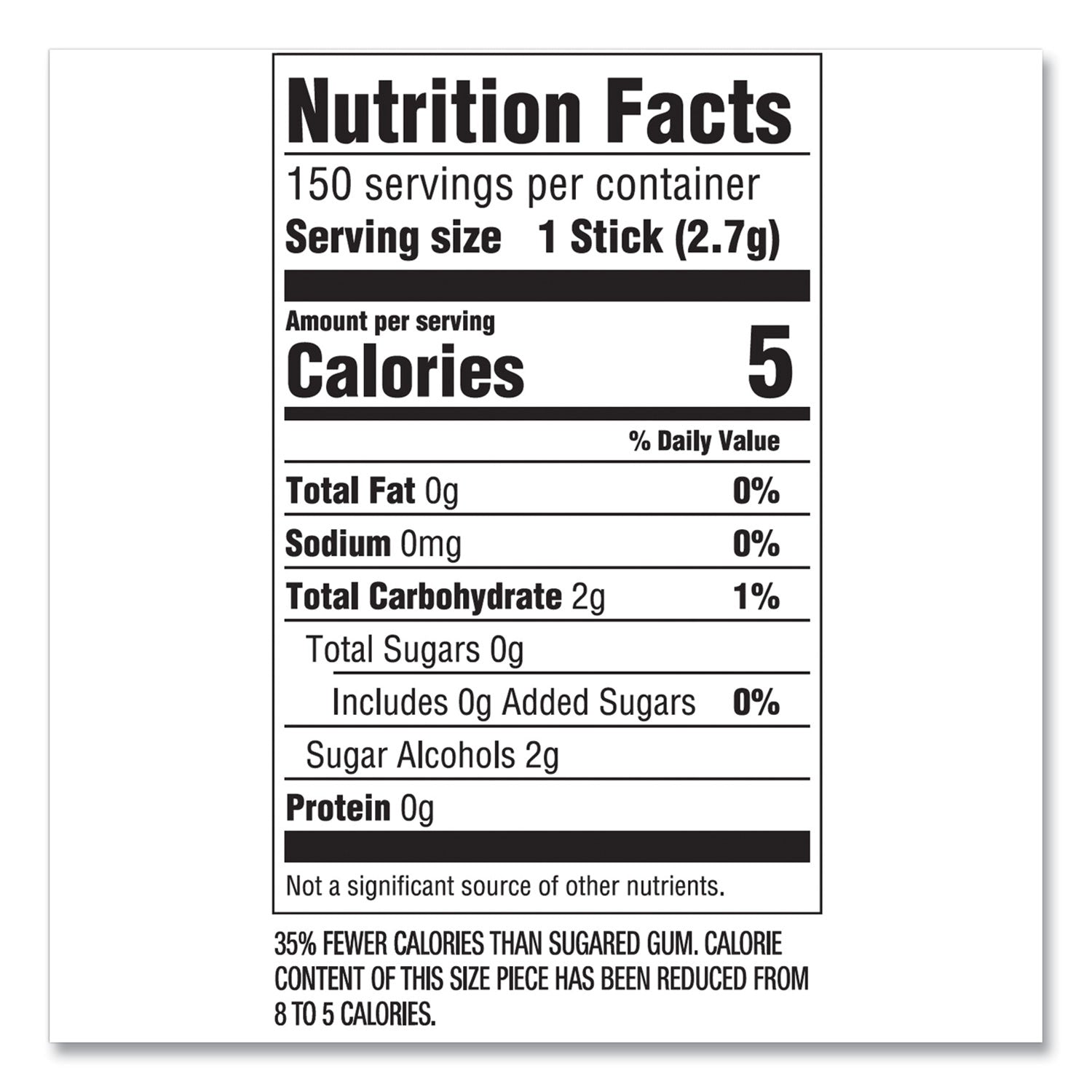 5 Gum, Peppermint Cobalt, 15 Sticks/Pack, 10 Packs/Box
