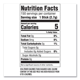 5 Gum, Peppermint Cobalt, 15 Sticks/Pack, 10 Packs/Box