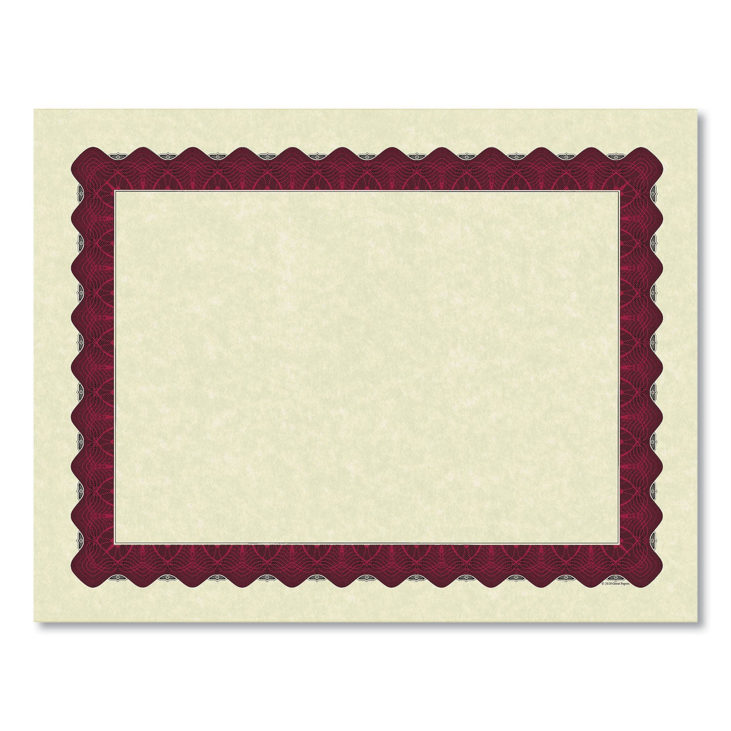 metallic-border-certificates-11-x-85-ivory-red-with-red-border-100-pack_grp934100 - 2