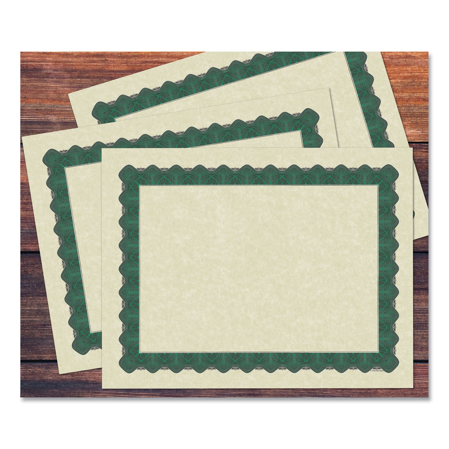 metallic-border-certificates-11-x-85-ivory-green-with-green-border-100-pack_grp934200 - 3