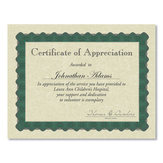 metallic-border-certificates-11-x-85-ivory-green-with-green-border-100-pack_grp934200 - 1