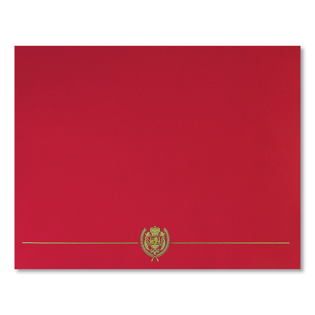 Classic Crest Certificate Covers, 9.38 x 12, Red, 5/Pack