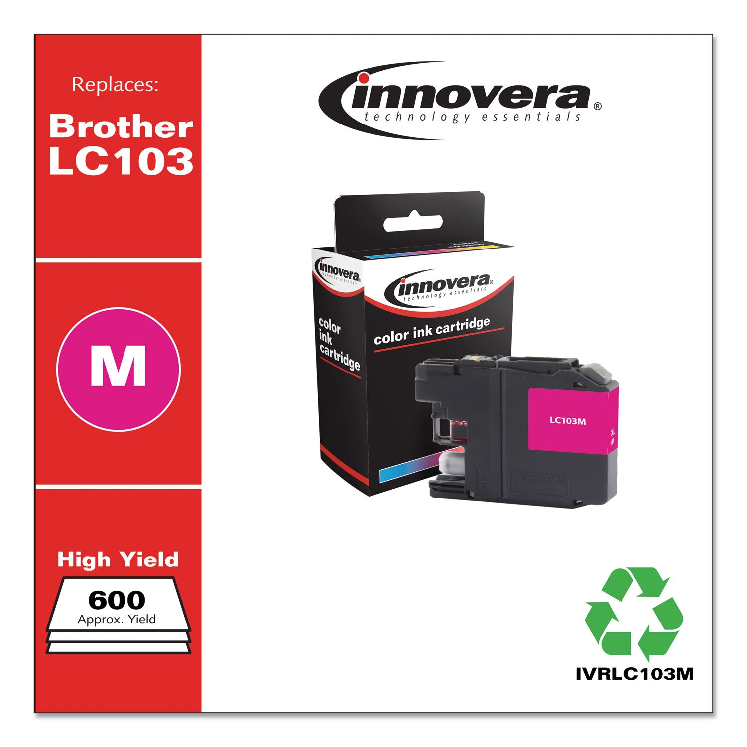 Remanufactured Magenta High-Yield Ink, Replacement for LC103M, 600 Page-Yield, Ships in 1-3 Business Days