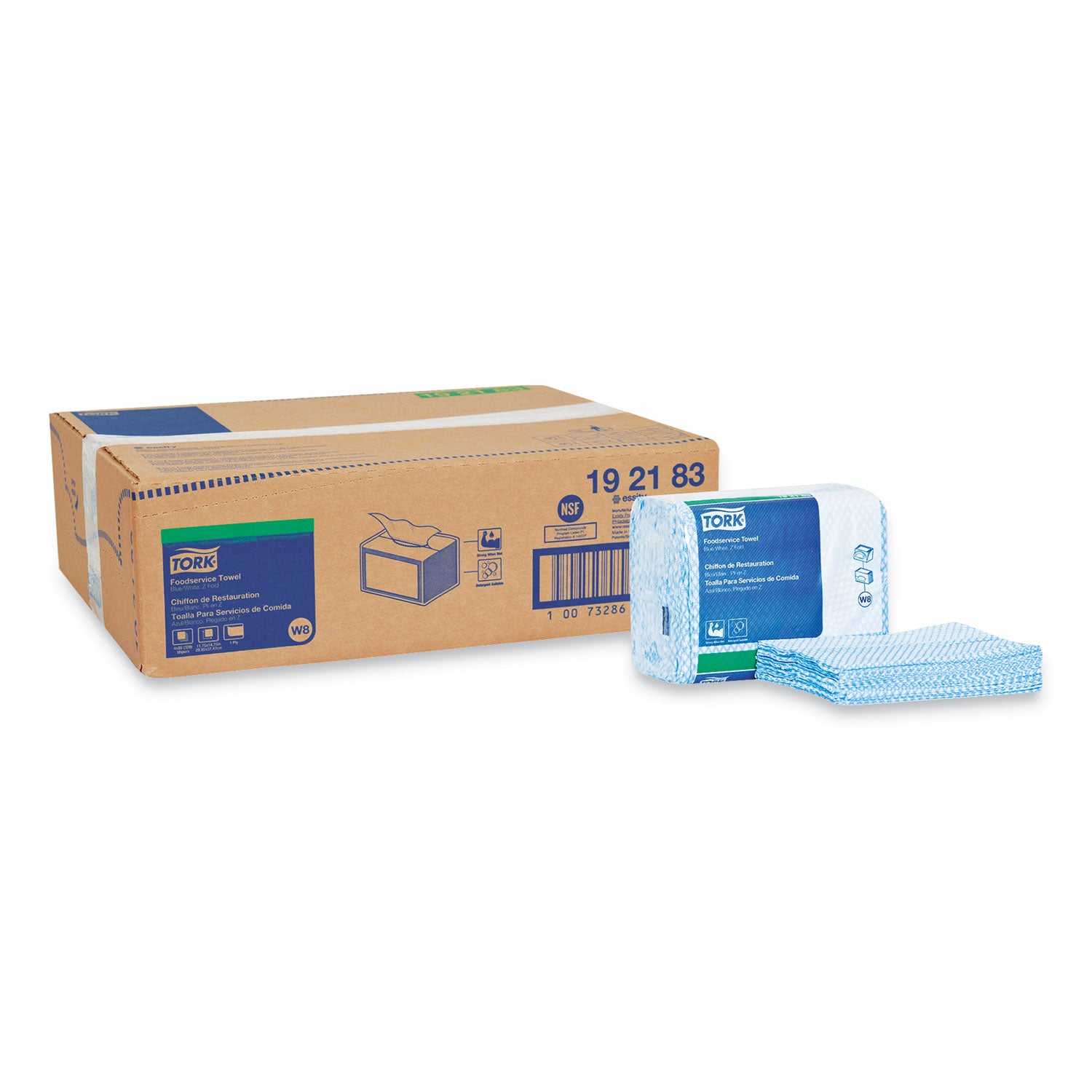 small-pack-foodservice-cloth-1-ply-1175-x-1475-unscented-blue-white-80-poly-pack-4-packs-carton_trk192183 - 1