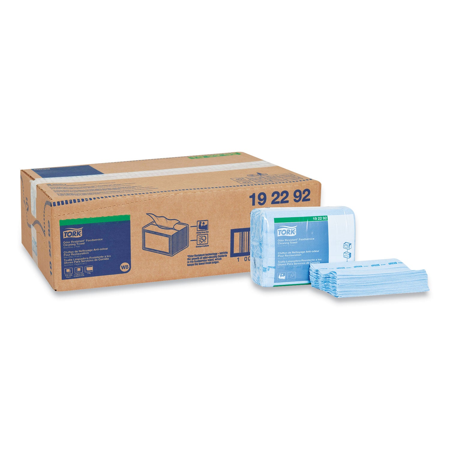 small-pack-foodservice-cloth-1-ply-1175-x-1475-unscented-blue-with-blue-stripe-50-poly-pack-4-packs-carton_trk192292 - 1