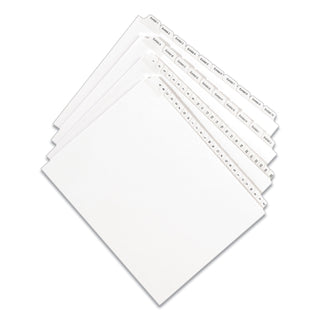 Preprinted Legal Exhibit Side Tab Index Dividers, Allstate Style, 10-Tab, 3, 11 x 8.5, White, 25/Pack
