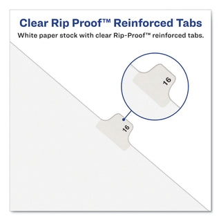 Preprinted Legal Exhibit Side Tab Index Dividers, Avery Style, 26-Tab, C, 11 x 8.5, White, 25/Pack, (1403)
