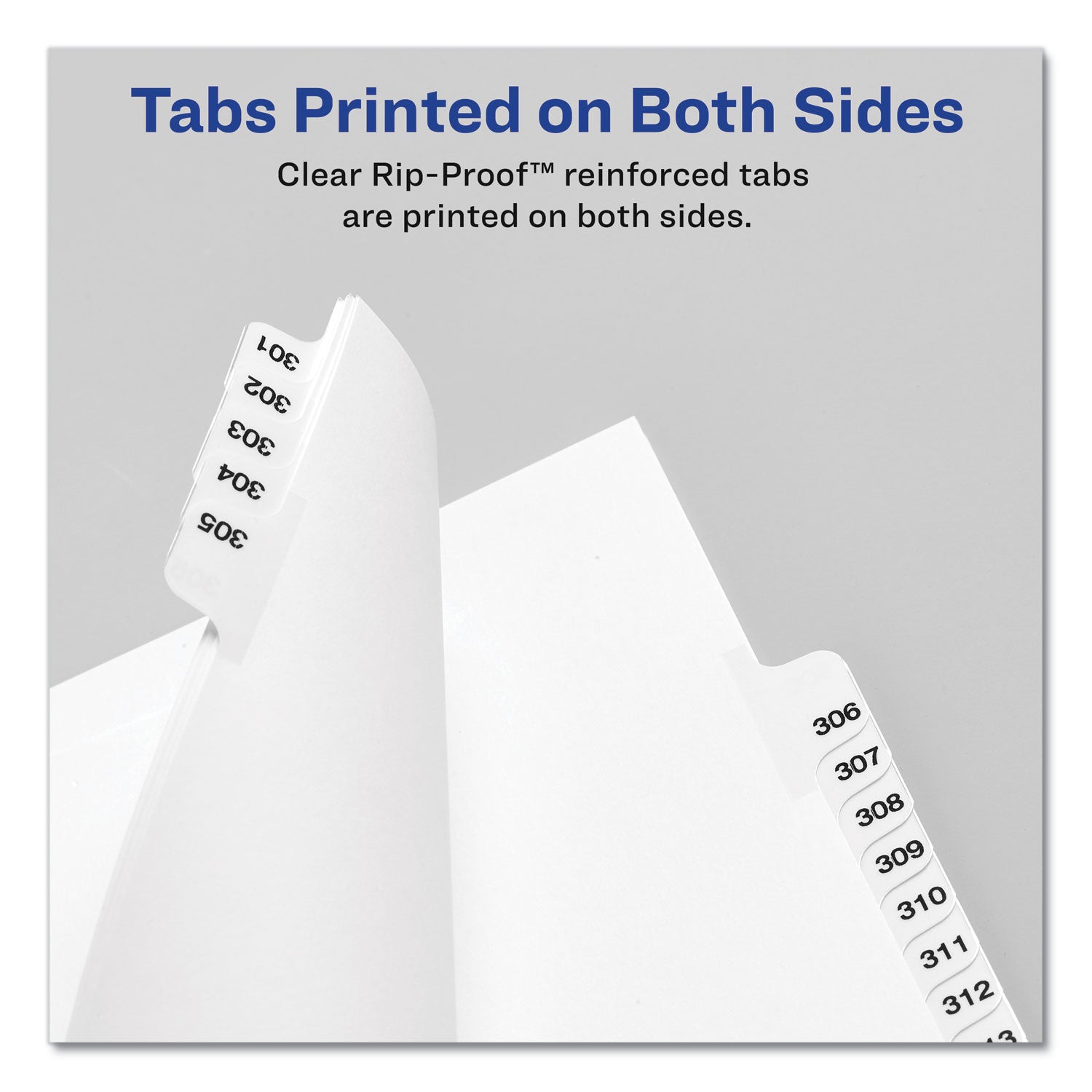 Preprinted Legal Exhibit Side Tab Index Dividers, Avery Style, 10-Tab, 3, 11 x 8.5, White, 25/Pack - 