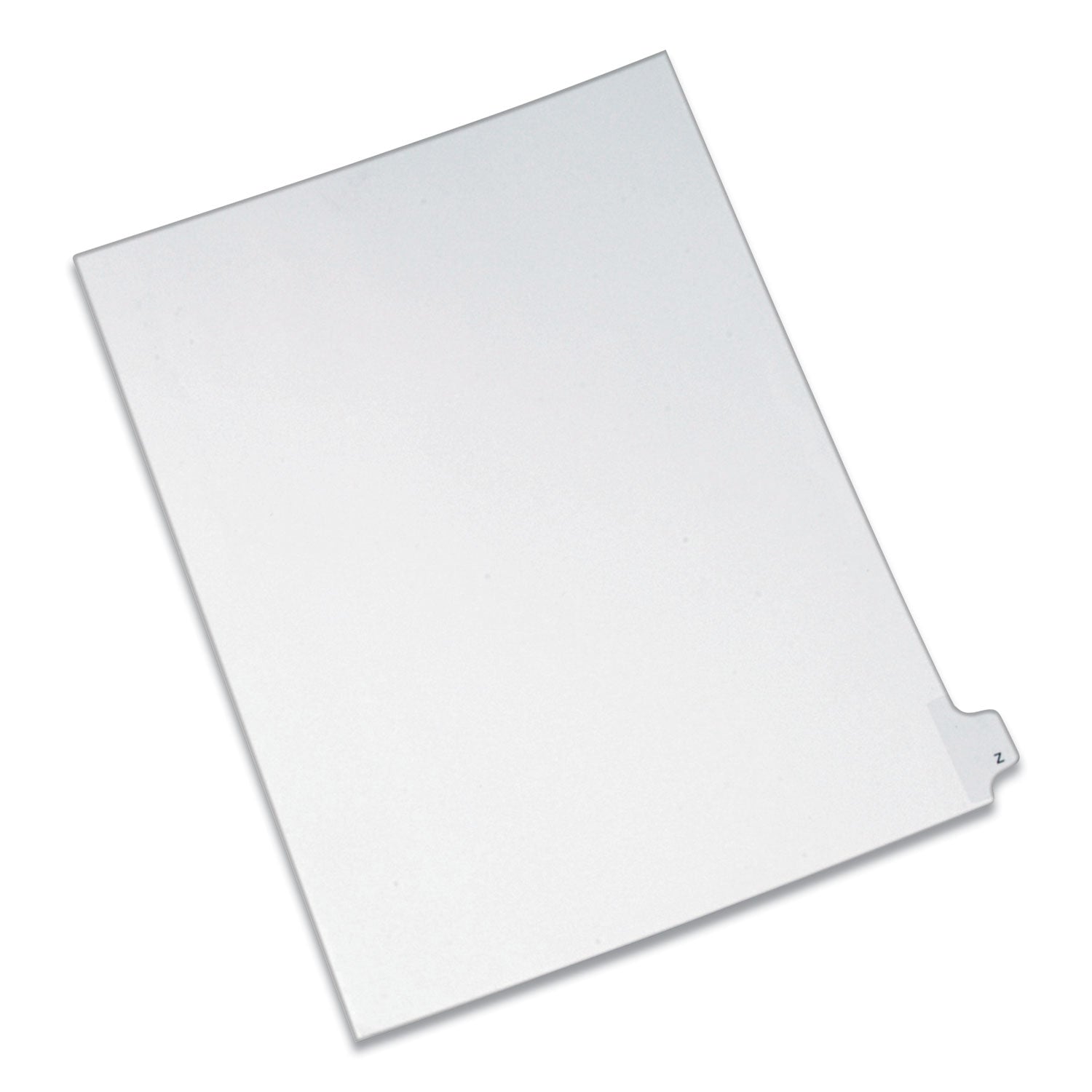 Preprinted Legal Exhibit Side Tab Index Dividers, Allstate Style, 26-Tab, Z, 11 x 8.5, White, 25/Pack - 