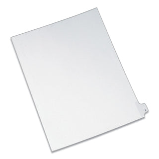 Preprinted Legal Exhibit Side Tab Index Dividers, Allstate Style, 26-Tab, Z, 11 x 8.5, White, 25/Pack - 