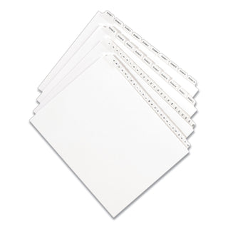 Preprinted Legal Exhibit Side Tab Index Dividers, Allstate Style, 10-Tab, 2, 11 x 8.5, White, 25/Pack
