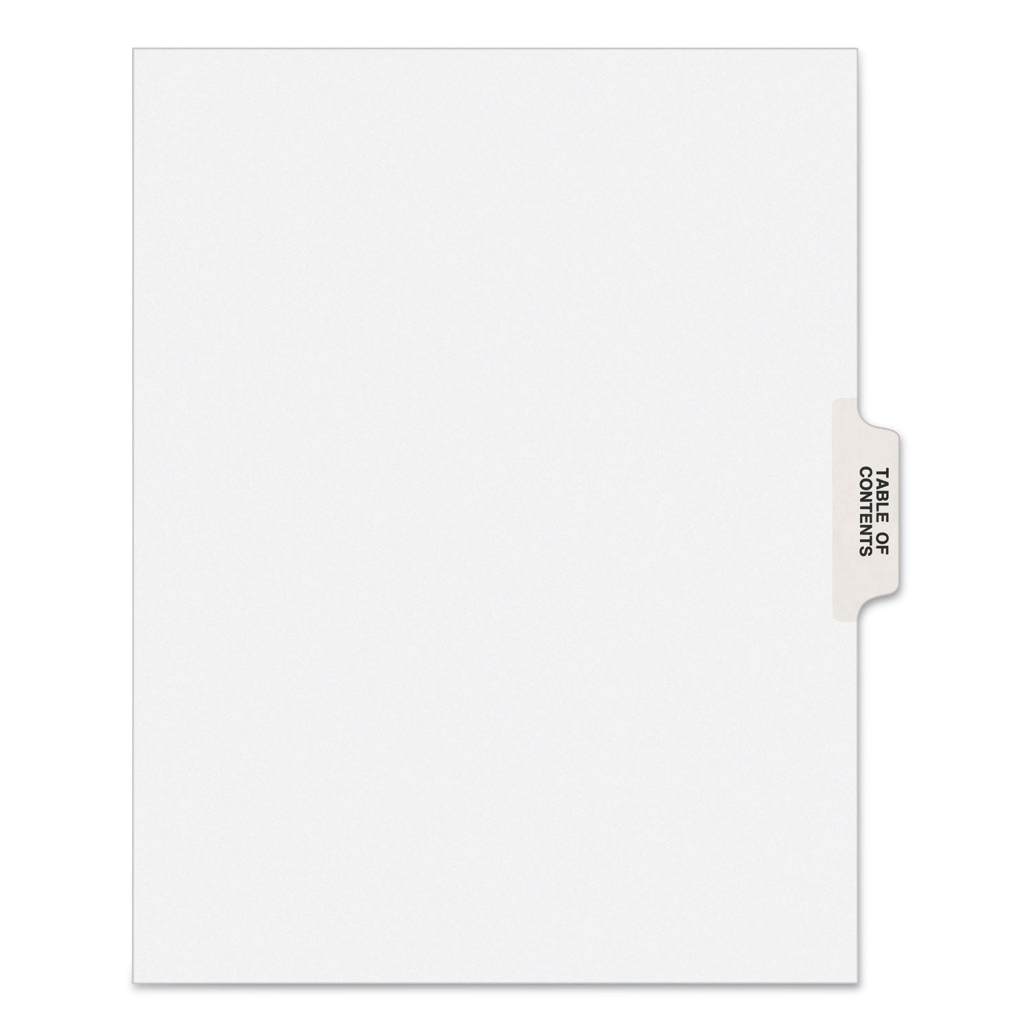 Preprinted Legal Exhibit Side Tab Index Dividers, Avery Style, 25-Tab, Table Of Contents, 11 x 8.5, White, 25/Pack - 