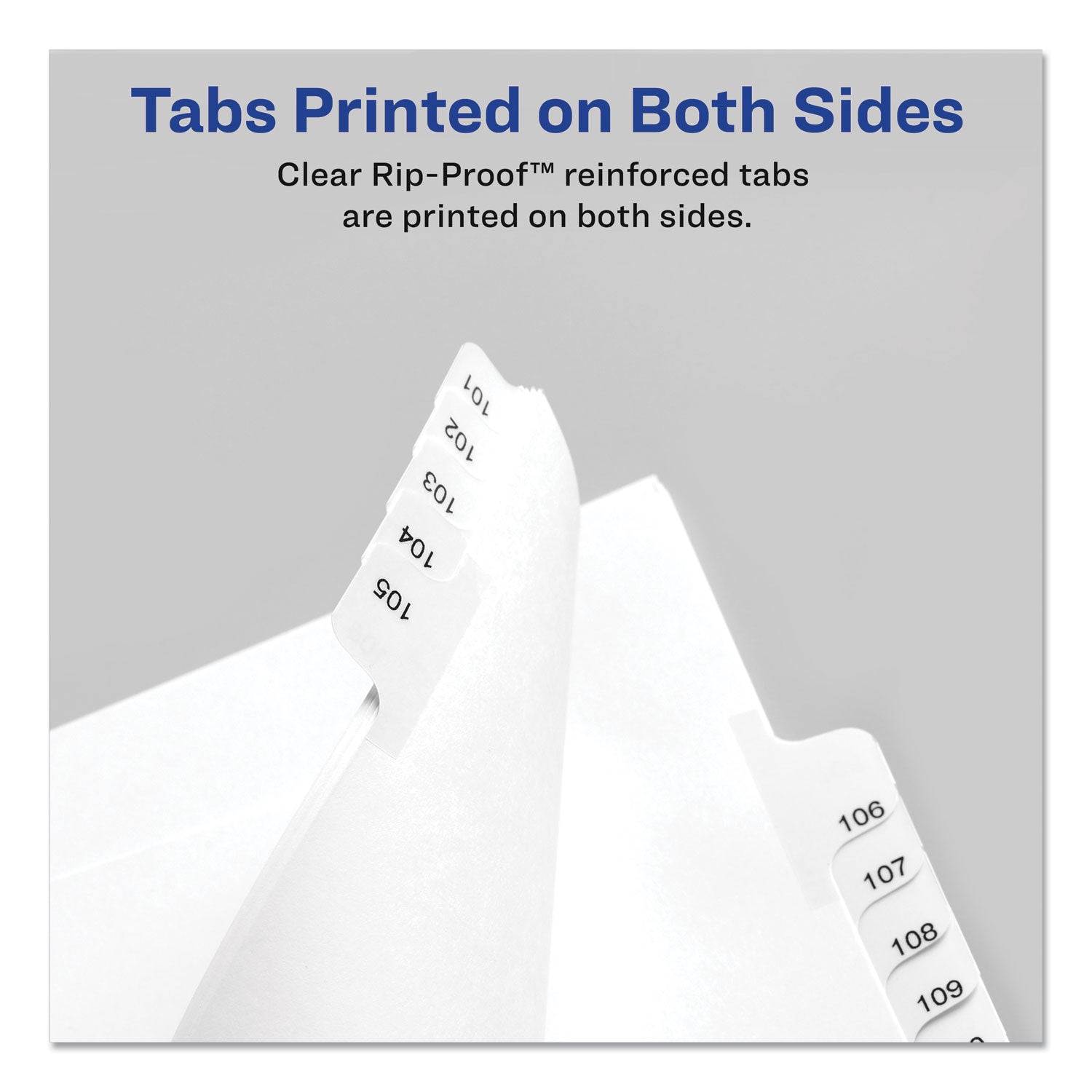 Preprinted Legal Exhibit Side Tab Index Dividers, Allstate Style, 25-Tab, 101 to 125, 11 x 8.5, White, 1 Set, (1705) - 