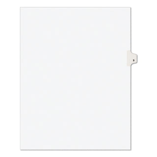 Preprinted Legal Exhibit Side Tab Index Dividers, Avery Style, 10-Tab, 9, 11 x 8.5, White, 25/Pack