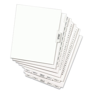 Preprinted Legal Exhibit Side Tab Index Dividers, Avery Style, 26-Tab, C, 11 x 8.5, White, 25/Pack, (1403)