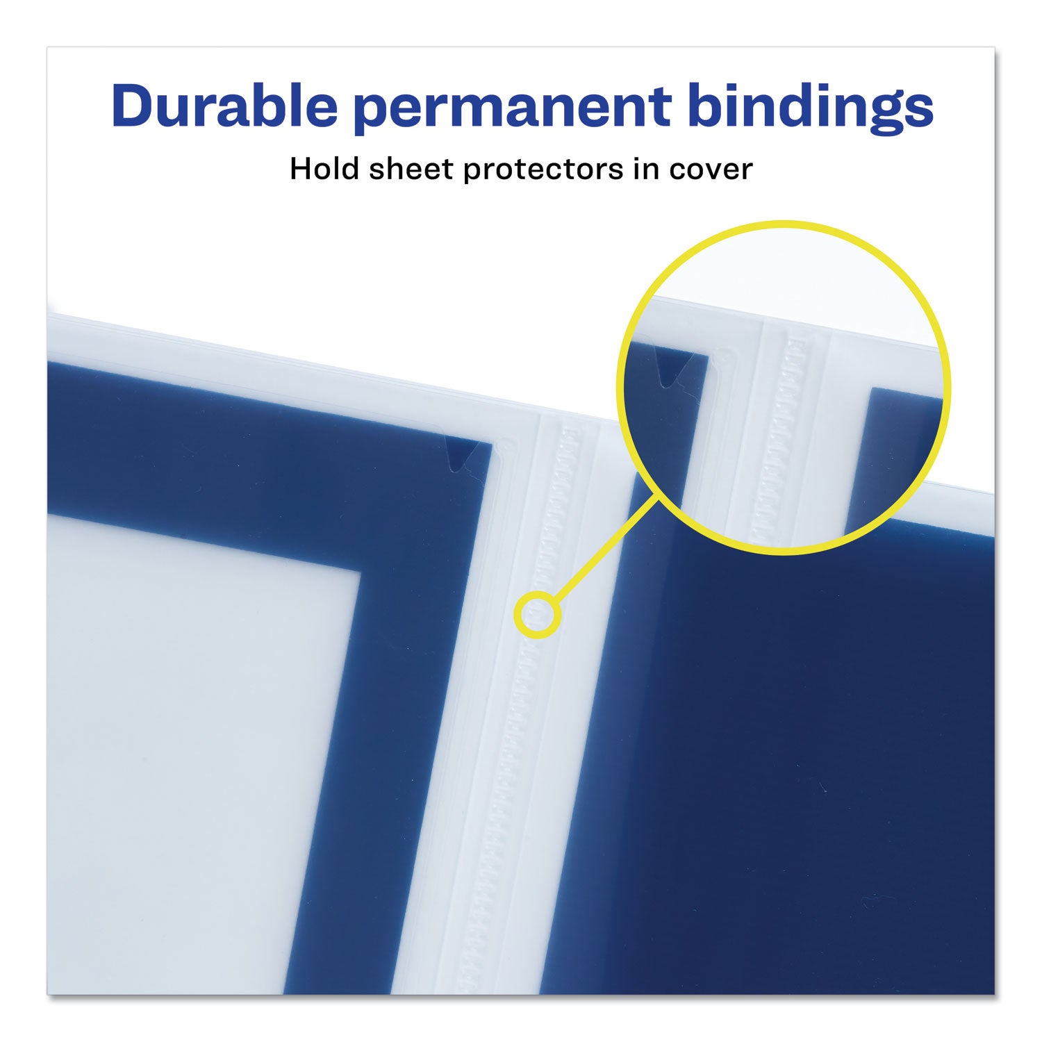 Flexi-View Six-Pocket Polypropylene Organizer, 150-Sheet Capacity, 11 x 8.5, Translucent/Navy