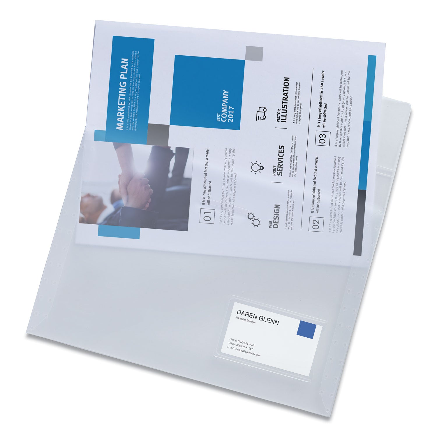 Translucent Document Wallets, Letter Size, Translucent Clear, 12/Box - 