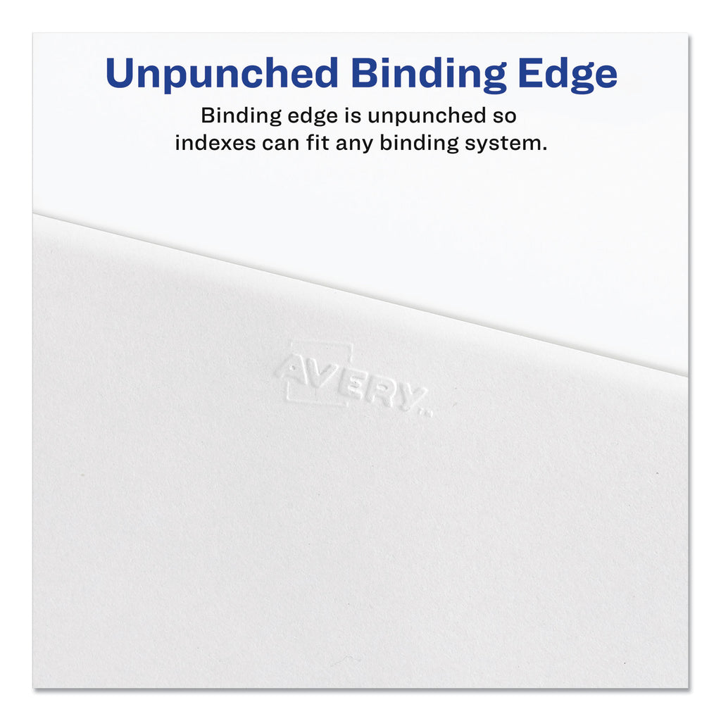 Preprinted Legal Exhibit Side Tab Index Dividers, Allstate Style, 10-Tab, 4, 11 x 8.5, White, 25/Pack