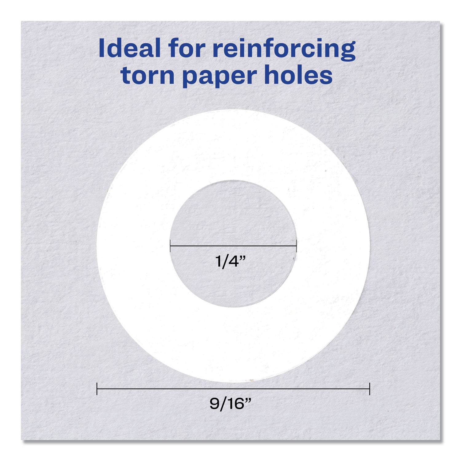 Dispenser Pack Hole Reinforcements, 0.25" Dia, White, 1,000/Pack, (5720) - 