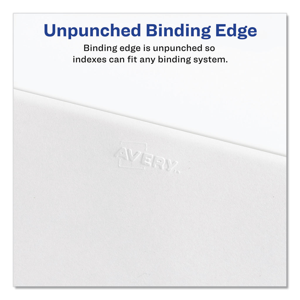 Preprinted Legal Exhibit Side Tab Index Dividers, Allstate Style, 10-Tab, 13, 11 x 8.5, White, 25/Pack - 