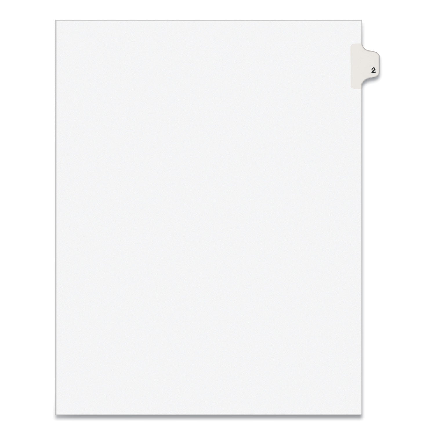 Preprinted Legal Exhibit Side Tab Index Dividers, Avery Style, 10-Tab, 2, 11 x 8.5, White, 25/Pack - 