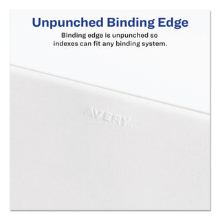 Preprinted Legal Exhibit Side Tab Index Dividers, Allstate Style, 25-Tab, 1 to 25, 11 x 8.5, White, 1 Set, (1701)