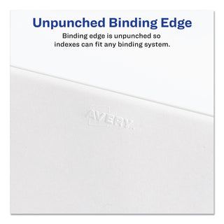 Preprinted Legal Exhibit Side Tab Index Dividers, Allstate Style, 10-Tab, 11, 11 x 8.5, White, 25/Pack