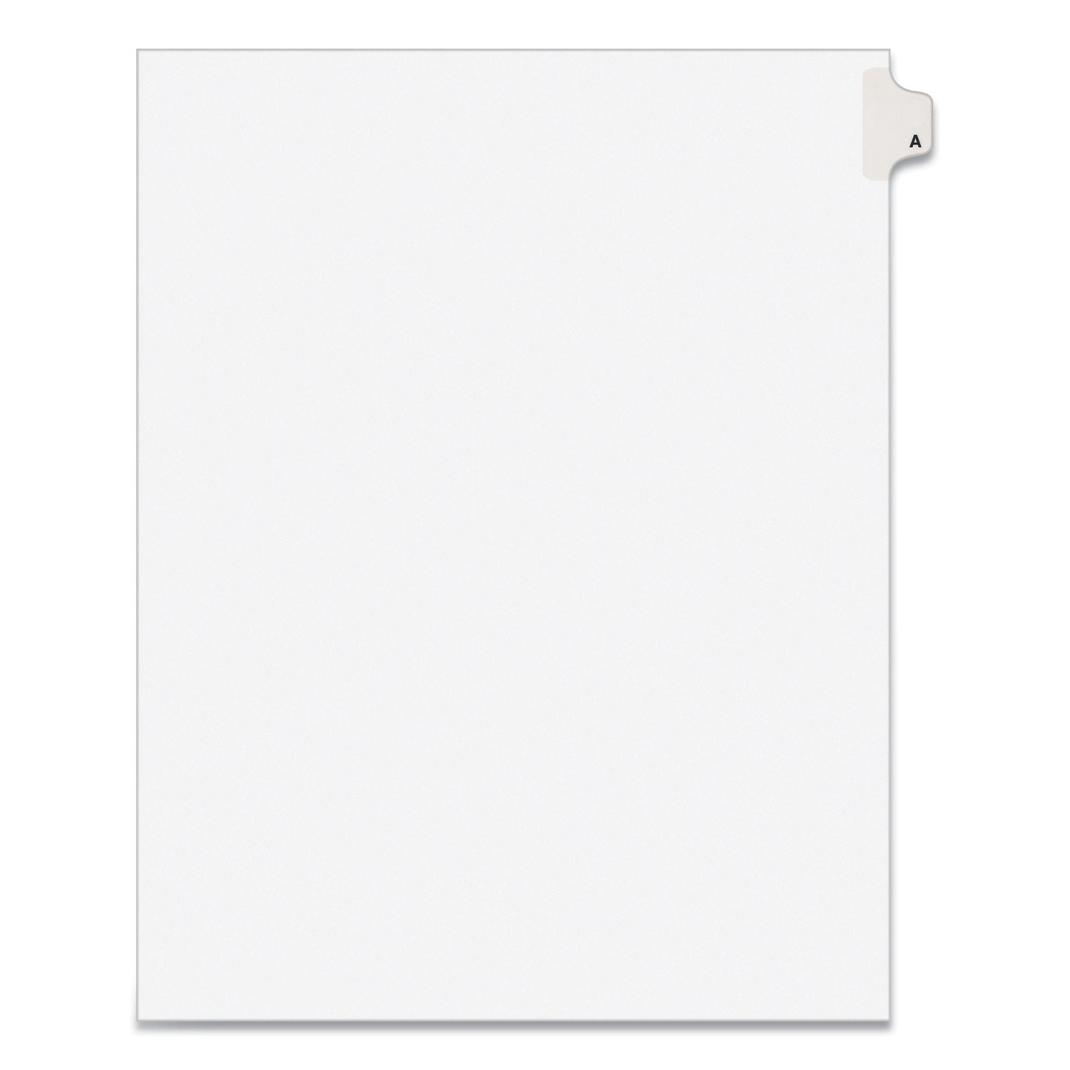 Preprinted Legal Exhibit Side Tab Index Dividers, Avery Style, 26-Tab, A, 11 x 8.5, White, 25/Pack, (1401) - 