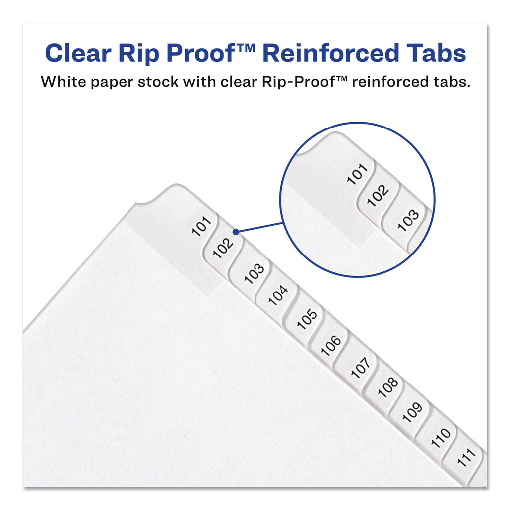 Preprinted Legal Exhibit Side Tab Index Dividers, Allstate Style, 10-Tab, I to X, 11 x 8.5, White, 1 Set