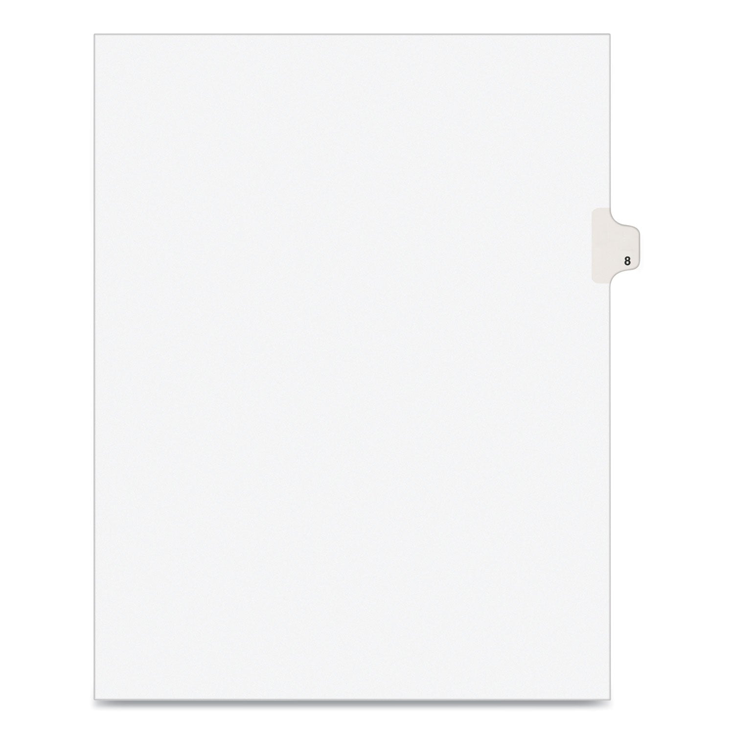 Preprinted Legal Exhibit Side Tab Index Dividers, Avery Style, 10-Tab, 8, 11 x 8.5, White, 25/Pack - 