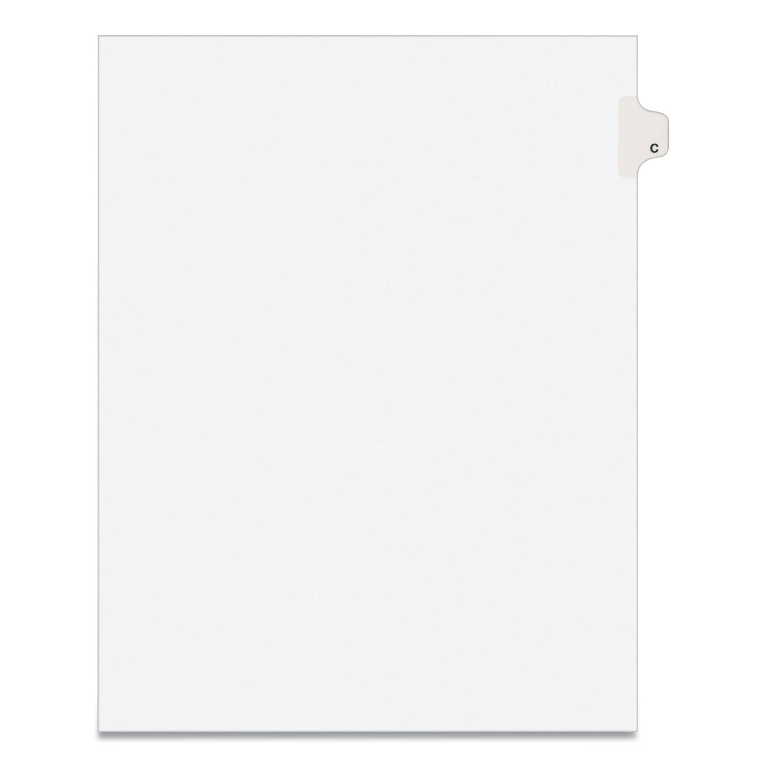 Preprinted Legal Exhibit Side Tab Index Dividers, Avery Style, 26-Tab, C, 11 x 8.5, White, 25/Pack, (1403) - 