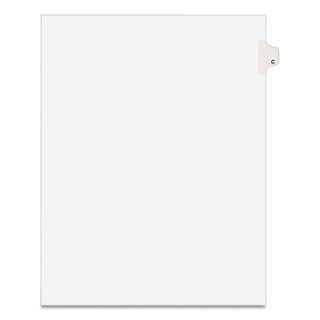 Preprinted Legal Exhibit Side Tab Index Dividers, Avery Style, 26-Tab, C, 11 x 8.5, White, 25/Pack, (1403)