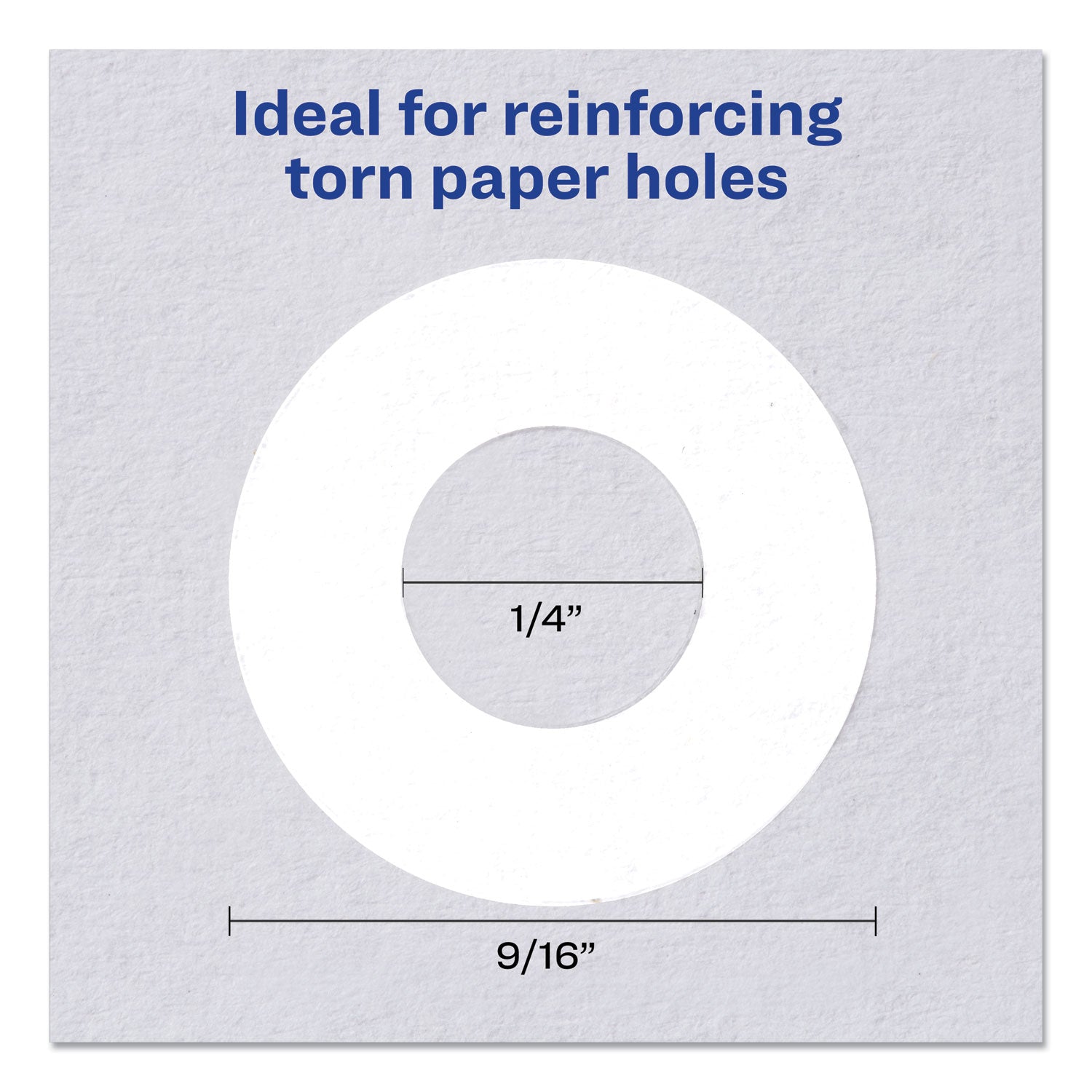 Dispenser Pack Hole Reinforcements, 0.25" Dia, White, 200/Pack, (5729) - 