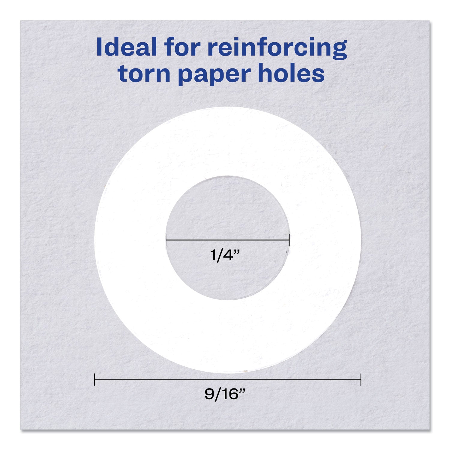 Dispenser Pack Hole Reinforcements, 0.25" Dia, White, 200/Pack, (5729)