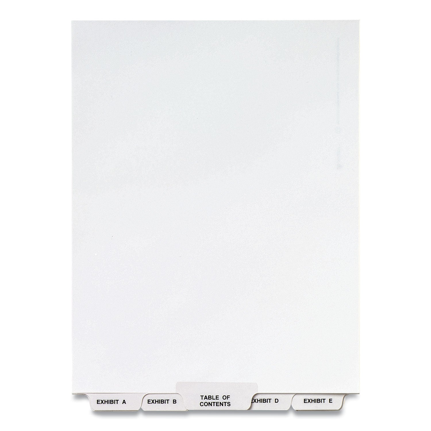 Preprinted Legal Exhibit Bottom Tab Index Dividers, Avery Style, 27-Tab, Exhibit A to Exhibit Z, 11 x 8.5, White, 1 Set - 