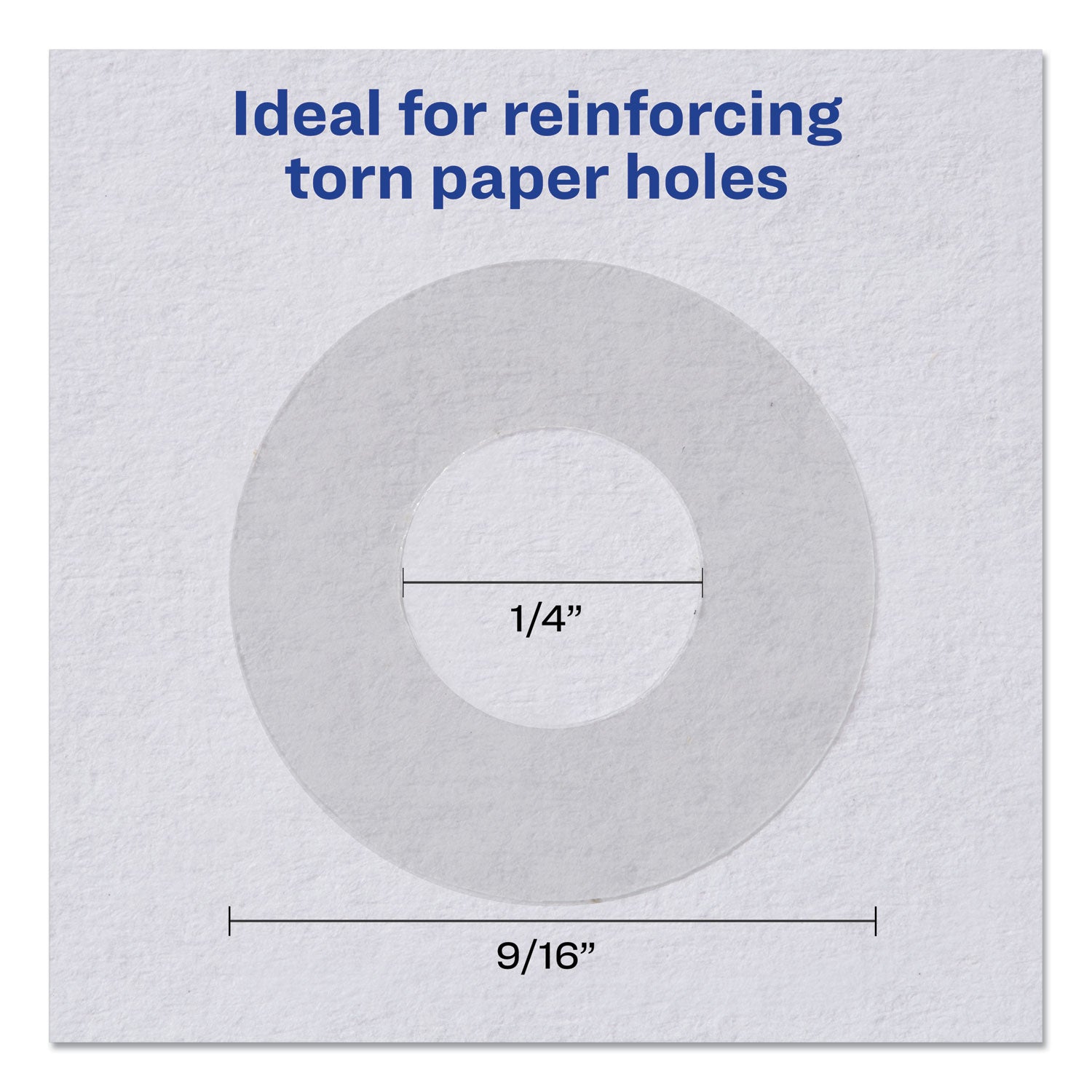 Dispenser Pack Hole Reinforcements, 0.25" Dia, Clear, 200/Pack, (5721) - 