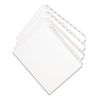 Preprinted Legal Exhibit Side Tab Index Dividers, Allstate Style, 25-Tab, 76 to 100, 11 x 8.5, White, 1 Set, (1704)