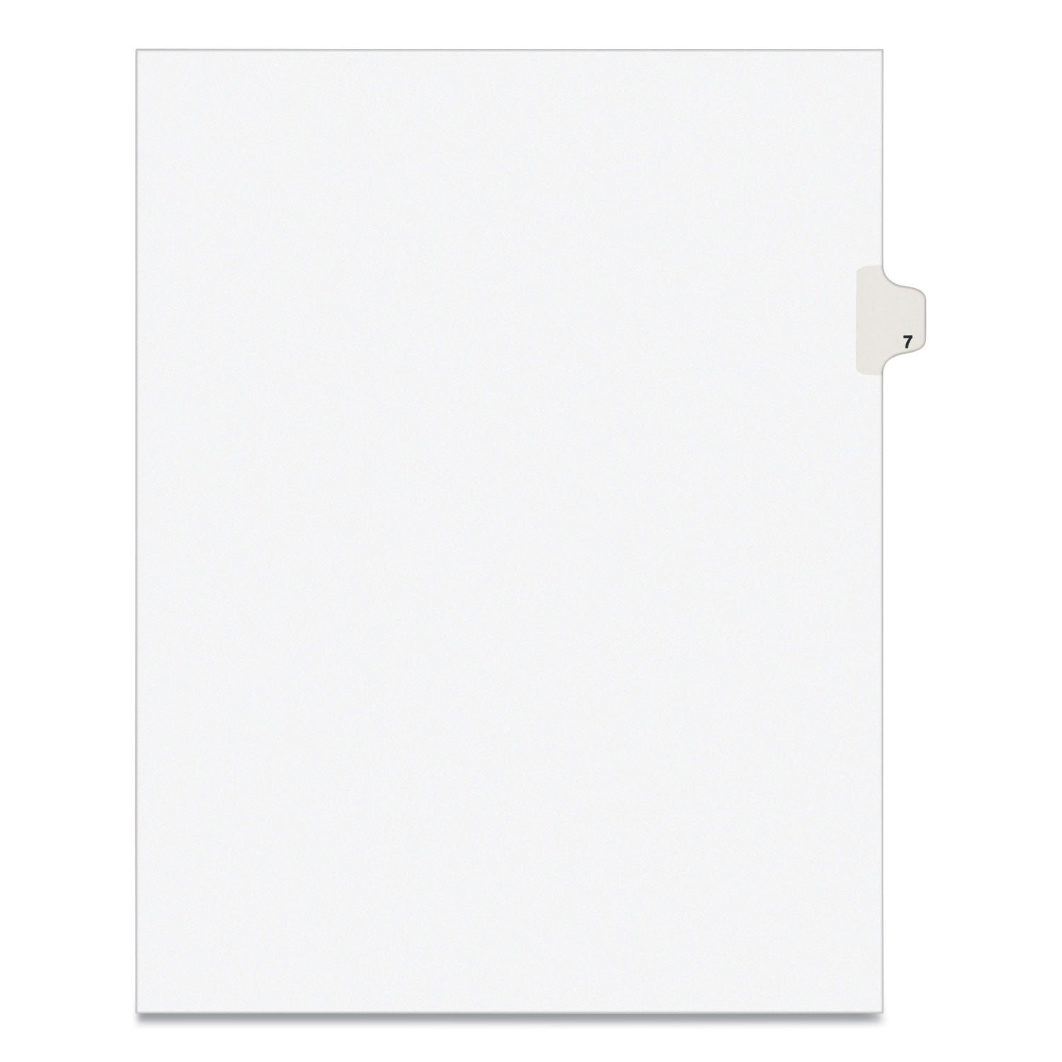 Preprinted Legal Exhibit Side Tab Index Dividers, Avery Style, 10-Tab, 7, 11 x 8.5, White, 25/Pack - 