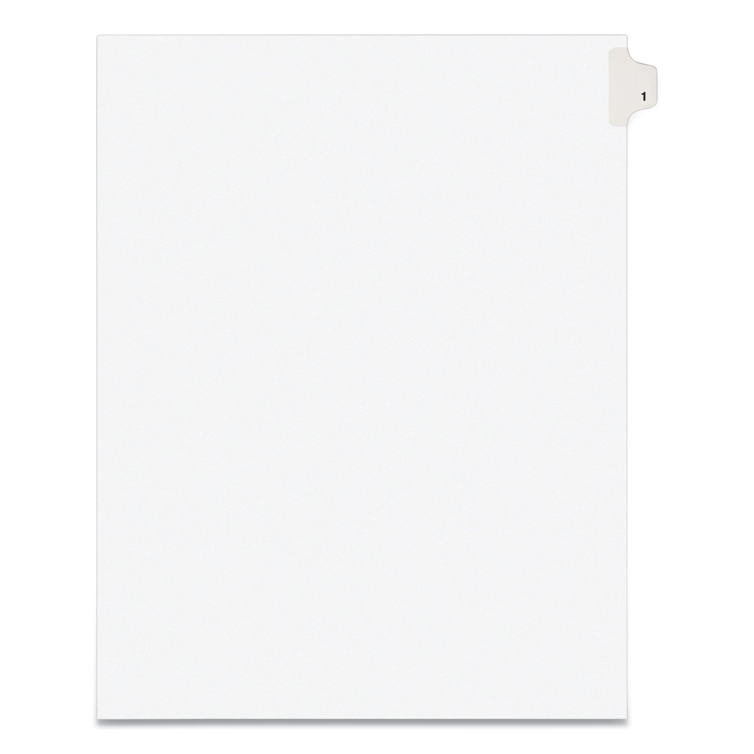 Preprinted Legal Exhibit Side Tab Index Dividers, Avery Style, 10-Tab, 1, 11 x 8.5, White, 25/Pack - 