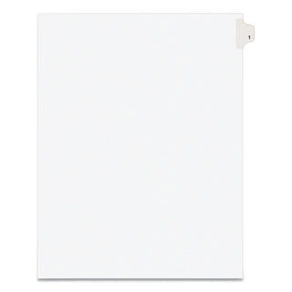 Preprinted Legal Exhibit Side Tab Index Dividers, Avery Style, 10-Tab, 1, 11 x 8.5, White, 25/Pack