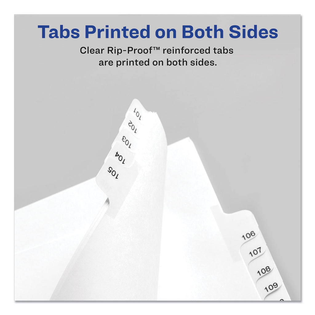 Preprinted Legal Exhibit Side Tab Index Dividers, Allstate Style, 26-Tab, V, 11 x 8.5, White, 25/Pack