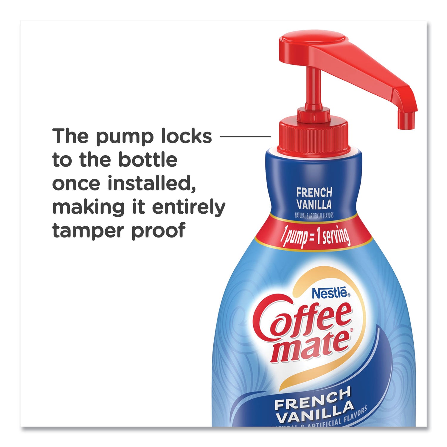 Liquid Coffee Creamer, French Vanilla, 1.5 Liter Pump Bottle, 2/Carton - 