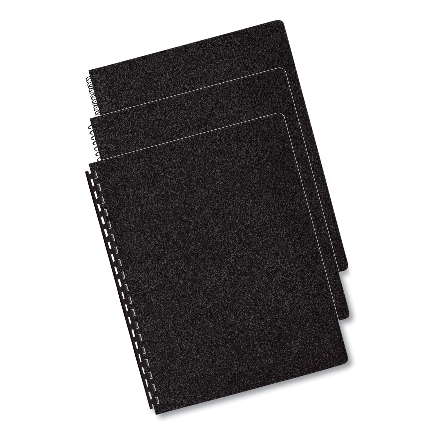 Executive Leather-Like Presentation Cover, Black, 11.25 x 8.75, Unpunched, 200/Pack - 