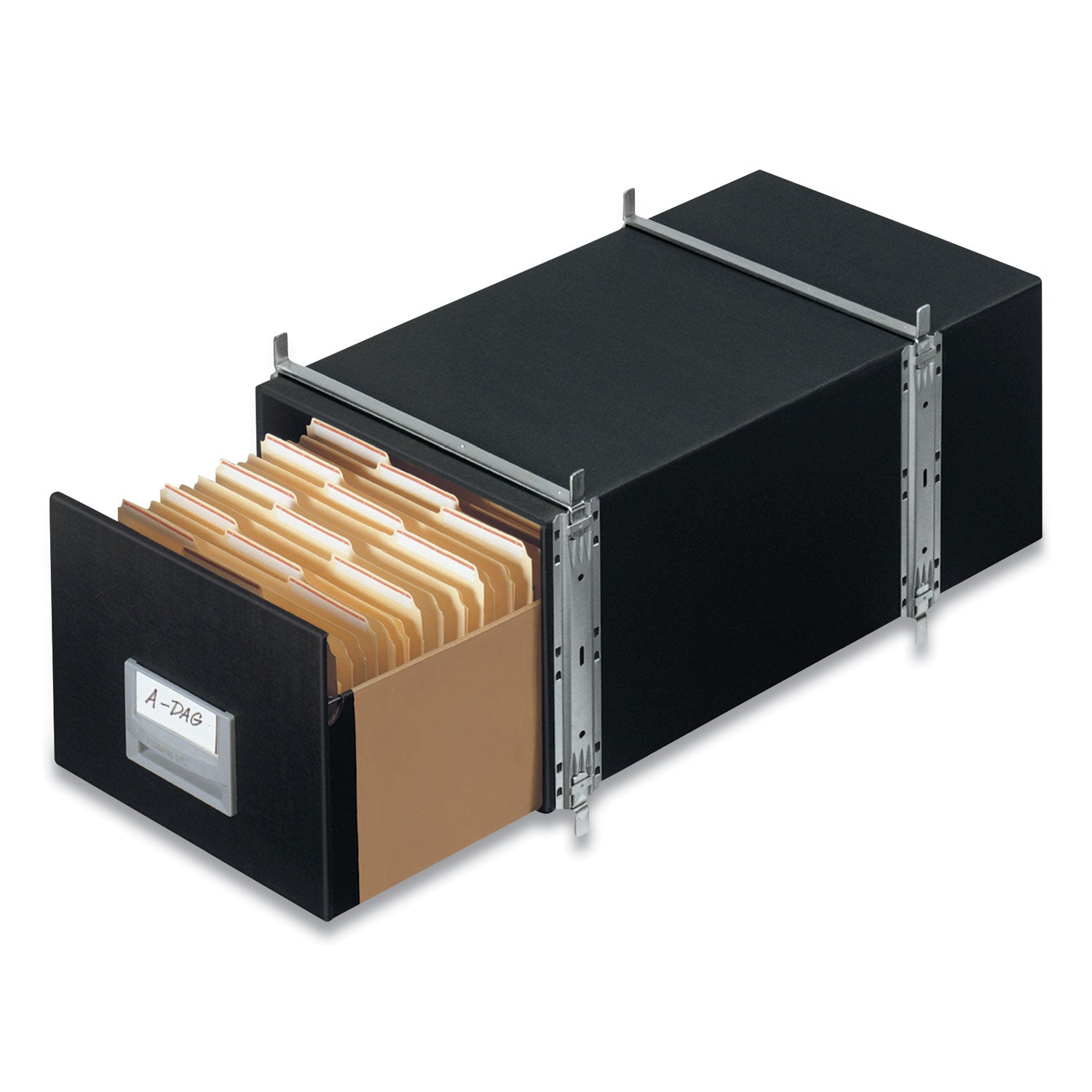 STAXONSTEEL Maximum Space-Saving Storage Drawers, Legal Files, 17" x 25.5" x 11.13", Black, 6/Carton - 
