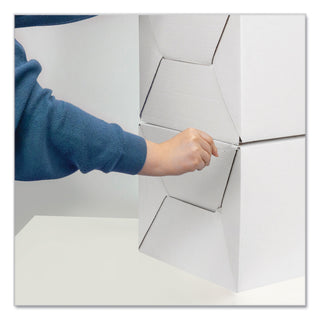 STOR/DRAWER STEEL PLUS Extra Space-Savings Storage Drawers, Letter Files, 14" x 25.5" x 11.5", White/Blue, 6/Carton - 