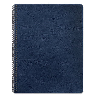 Expressions Classic Grain Texture Presentation Covers for Binding Systems, Navy, 11.25 x 8.75, Unpunched, 200/Pack - 