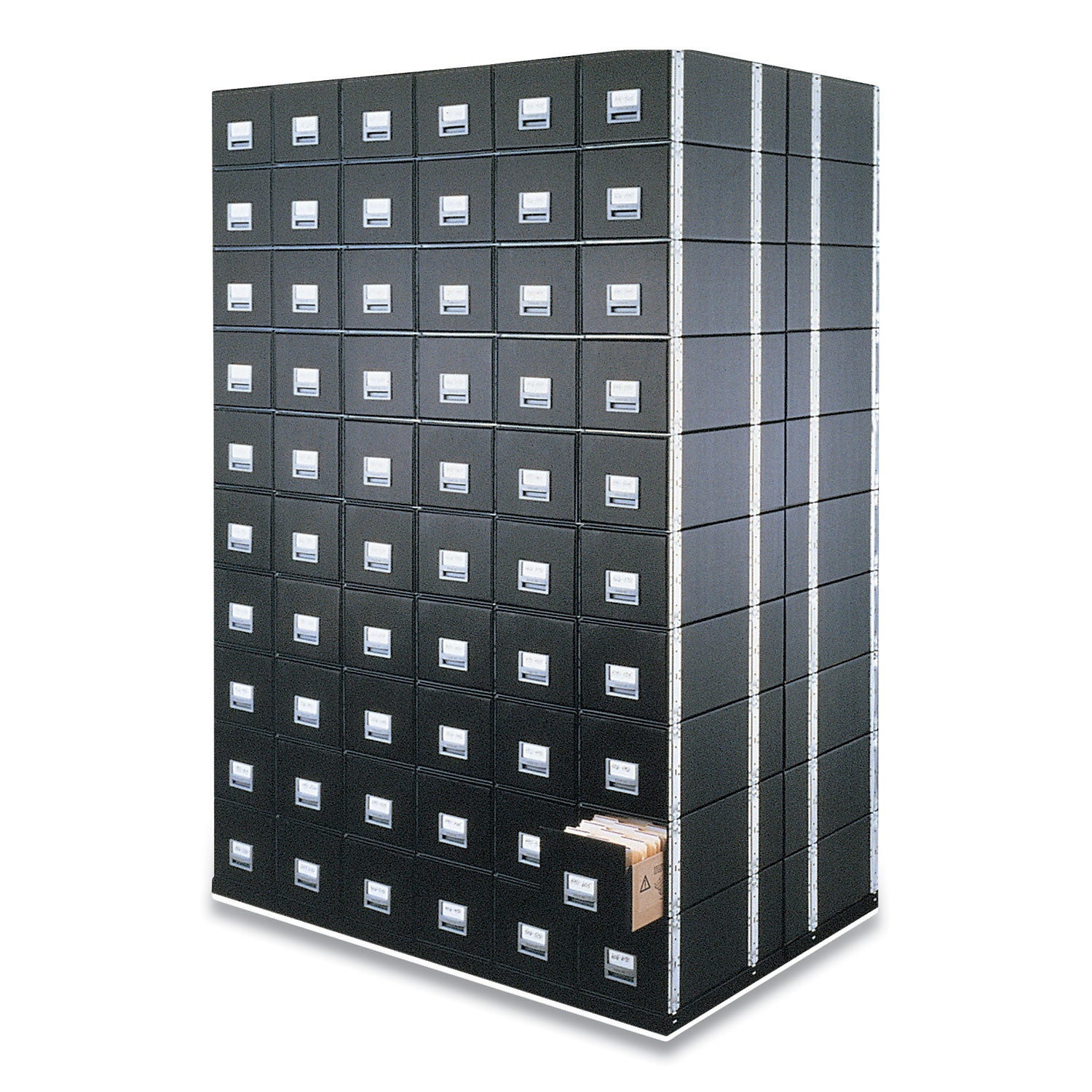 STAXONSTEEL Maximum Space-Saving Storage Drawers, Legal Files, 17" x 25.5" x 11.13", Black, 6/Carton - 